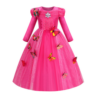 2023 Frozen Performance Dress Dress Halloween Girls Puffy Dress Kids Costume Cinderella Princess Dress