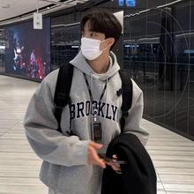 2024年秋季新款美式卫衣男士宽松潮流爆款连帽男生慵懒风打底外套