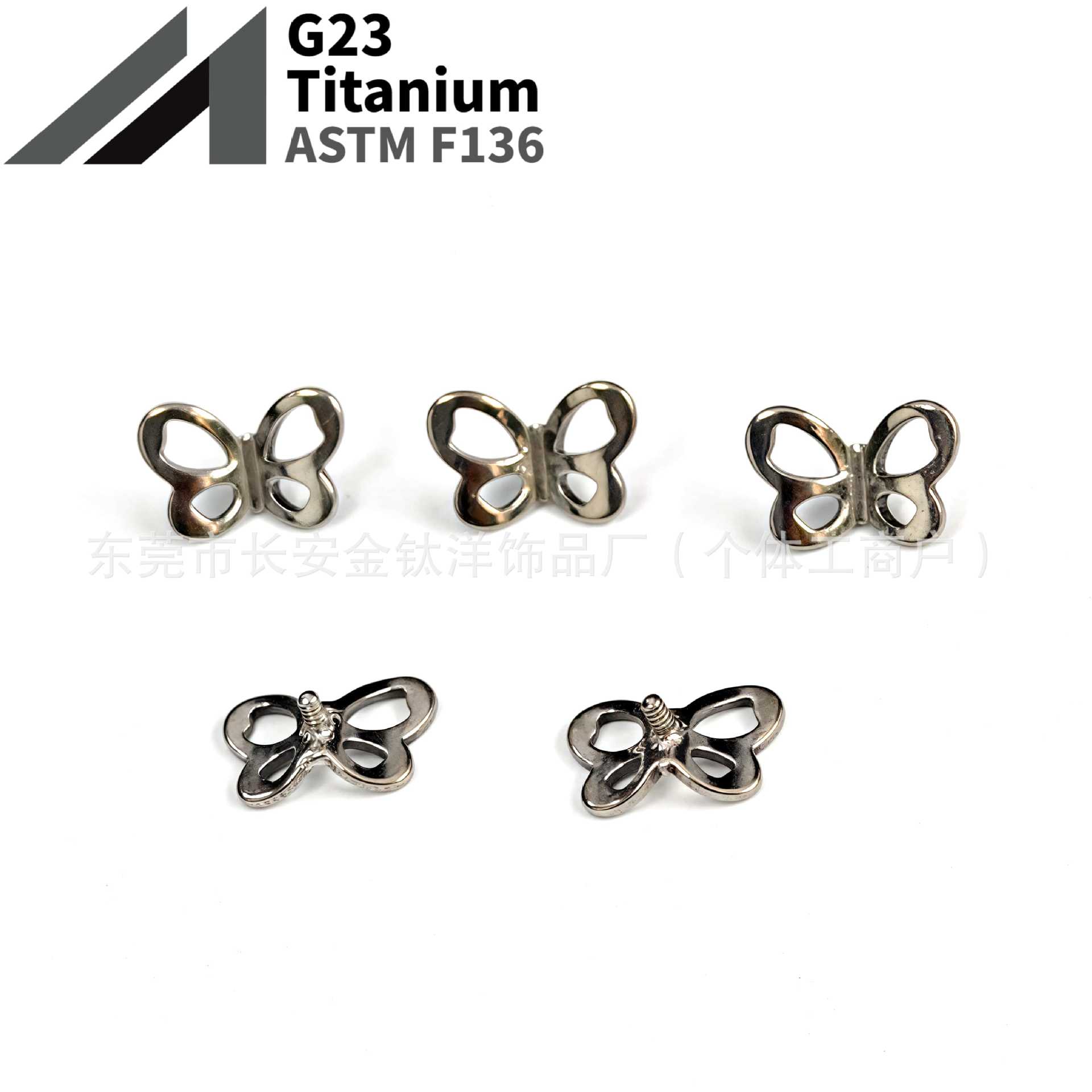 16G labret stud size and finish detail