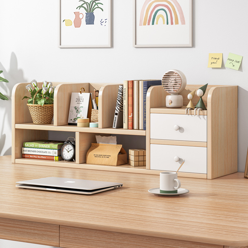 Bookshelf Desktop Desk Storage Rack Bedroom Small Student Dormitory Desk Office Shelf Office Bookcase