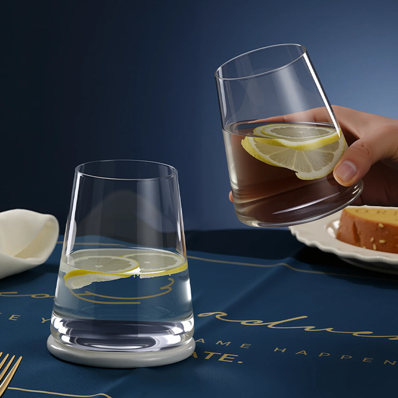 Taza de champán francesa alta taza de vino casera de cristal de alto valor nominal taza de vino blanco taza de vino espumante