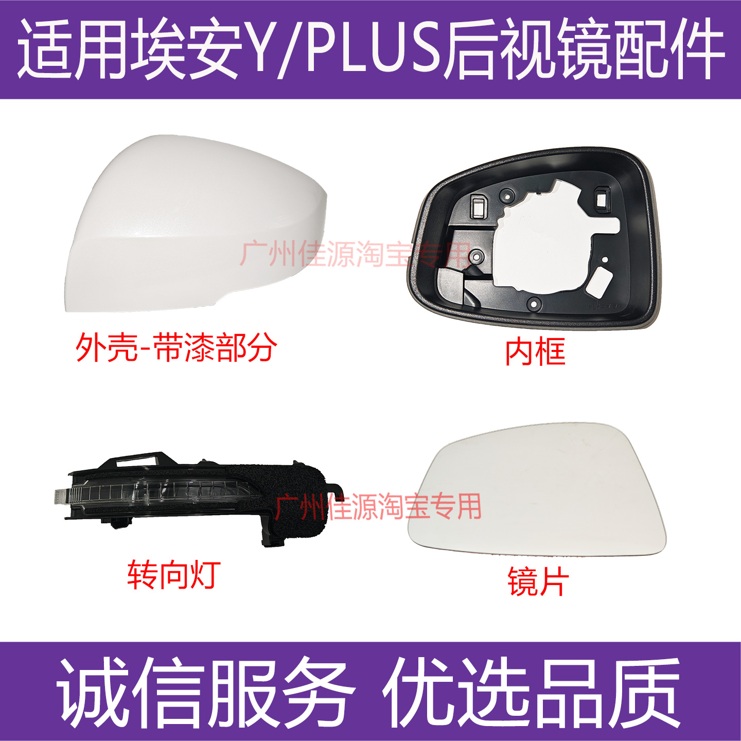 Suitable for GAC Aion YPLUS rearview mirror housing, lens, turn signal, 2021 to 2026 Aion YPLUS accessories