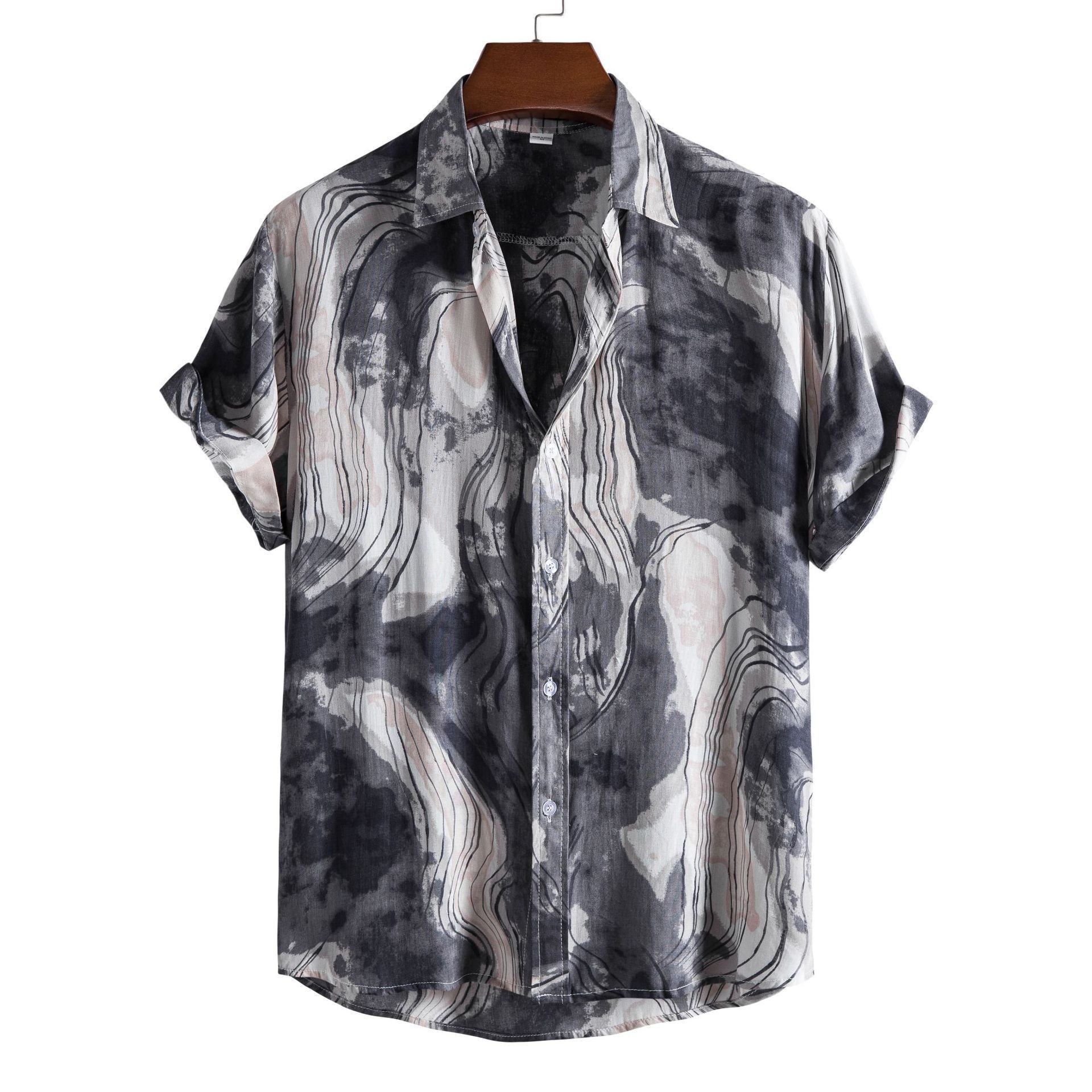 3D Floral Casual Short Sleeve Shirt