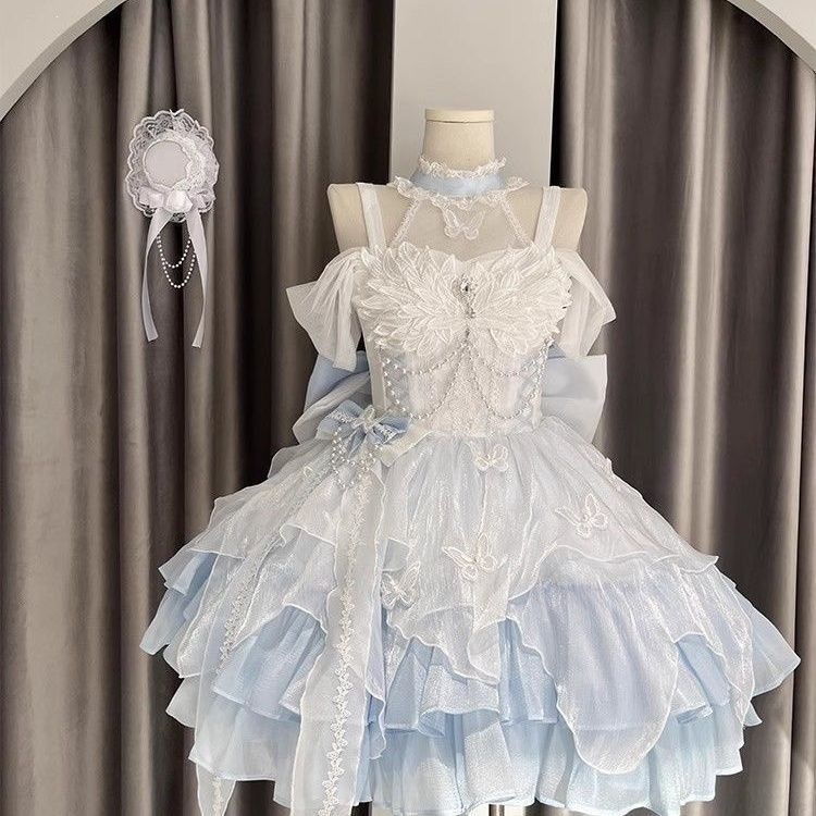 2026 Summer In Stock Swan Lake Princess Heiress Dress, Lolita Butterfly Lolita Coming-of-Age Ceremony Tutu Skirt