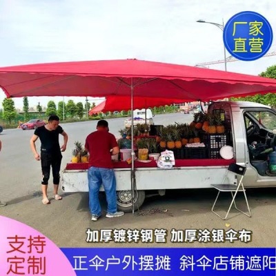 Sunshade outdoors Large Stall up shop commercial Large Parasol Square umbrella fold wholesale