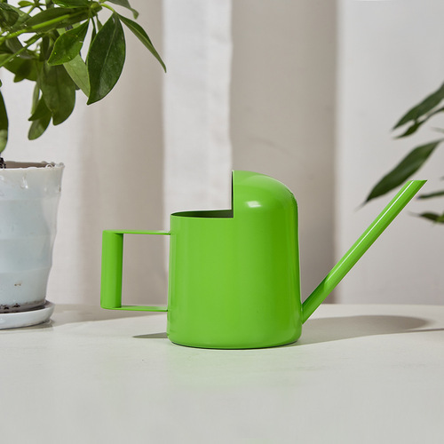 Stainless steel green plant watering kettle long mouth gardening shower children's green mini watering kettle small sprinkler 300ML