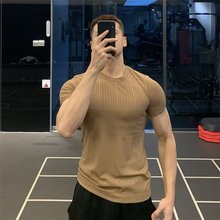 冰丝速干男士t恤短袖夏季半袖体恤潮流男装青年上衣服薄款打底衫