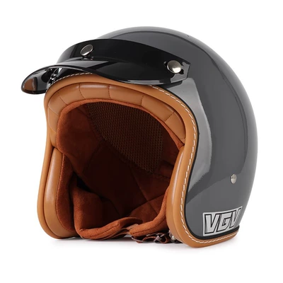 Motosiklet kaskı (dəbilqə) – 3c helmet, customizable - cement-gray-black-brim-m55-56
