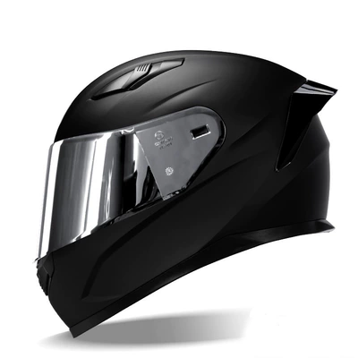 Motosiklet kaskı (dəbilqə) — helmet summer UV protection - dumb-black-tail-silver-plated-m