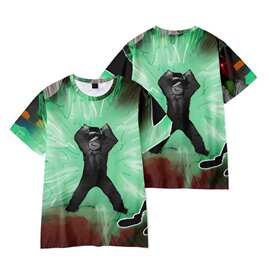 3D新品跨境被遗忘的游戏forsaken chance印花短袖T恤印花成人儿童