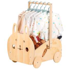 跨境木质新生儿衣物玩具收纳筐新生儿收纳筐手提式余力娃娃储物篮