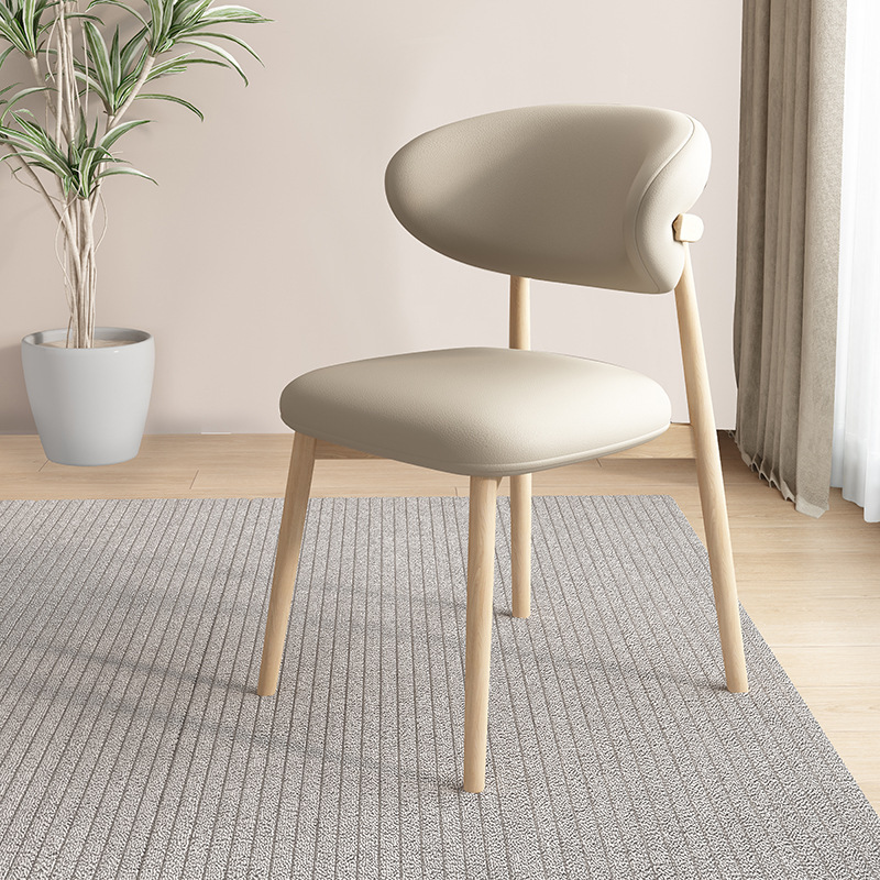 Silla de comedor de madera sólida nórdica, silla de respaldo de paquete blando, taburetes de hoteles, hoteles, casas de muestra, centro de exhibición, sillas de negociación
