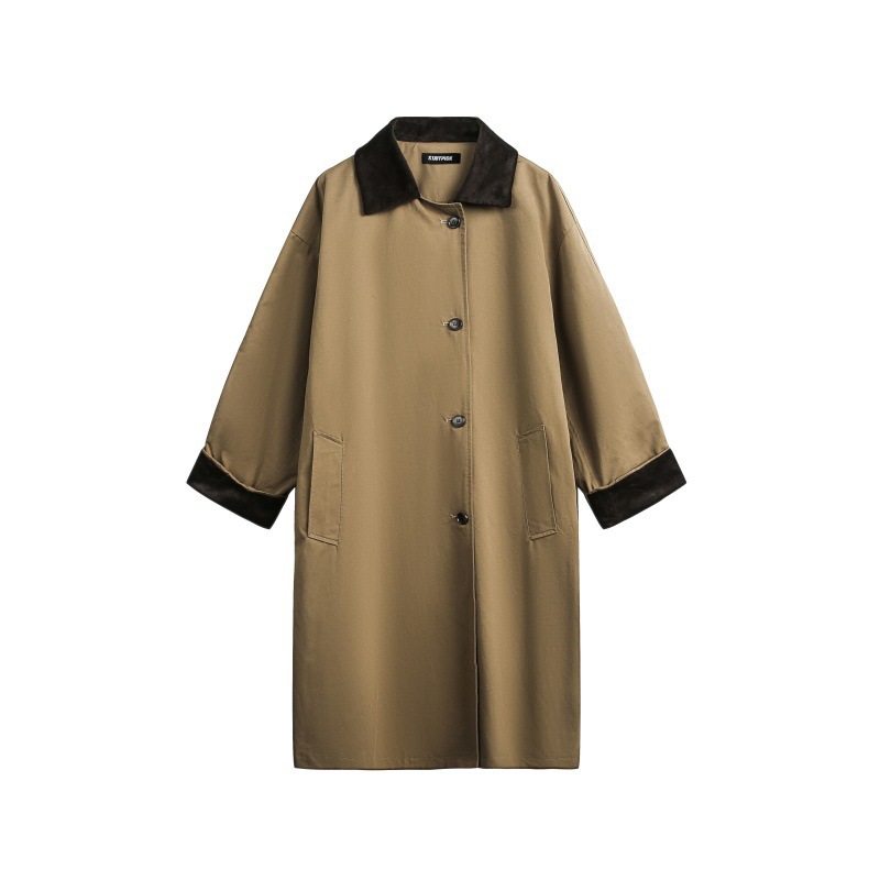 Spring retro trench coat for men and women