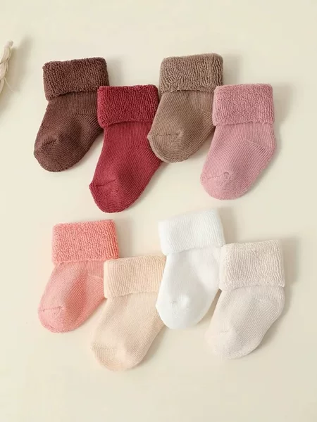 Cross-Border Hot-Selling Item: 0-1 Year Old Newborn Baby Autumn and Winter Warm, Non-Binding Mid-Calf Socks, Cpsia Compliant Class a Baby Socks