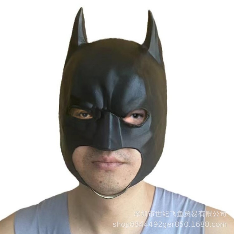 Máscara transfronteriza de Halloween Batman Marvel película héroe jugar Cara completa sombrero bola fiesta accesorios de látex