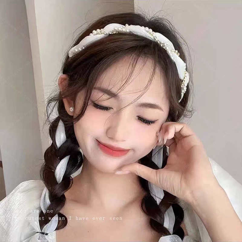 Verano correa de cabello para mujeres 2025 nuevo cinturón de cabello prensado correa de cabello bufandas de seda sistema de trenzado cabello tocado