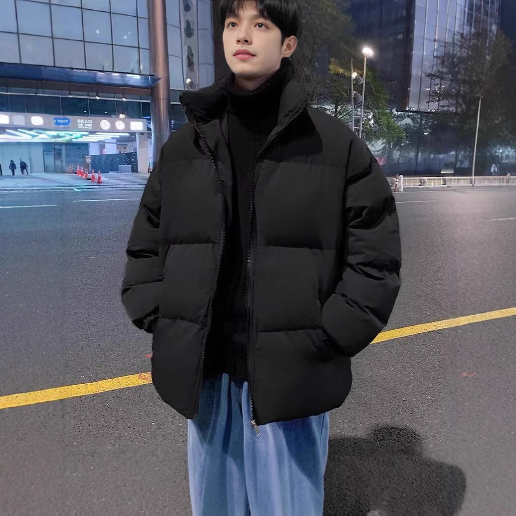 Men's cotton-padded jacket, new winter cotton coat, thickened warm puffer jacket, sporty casual trendy outerwear
