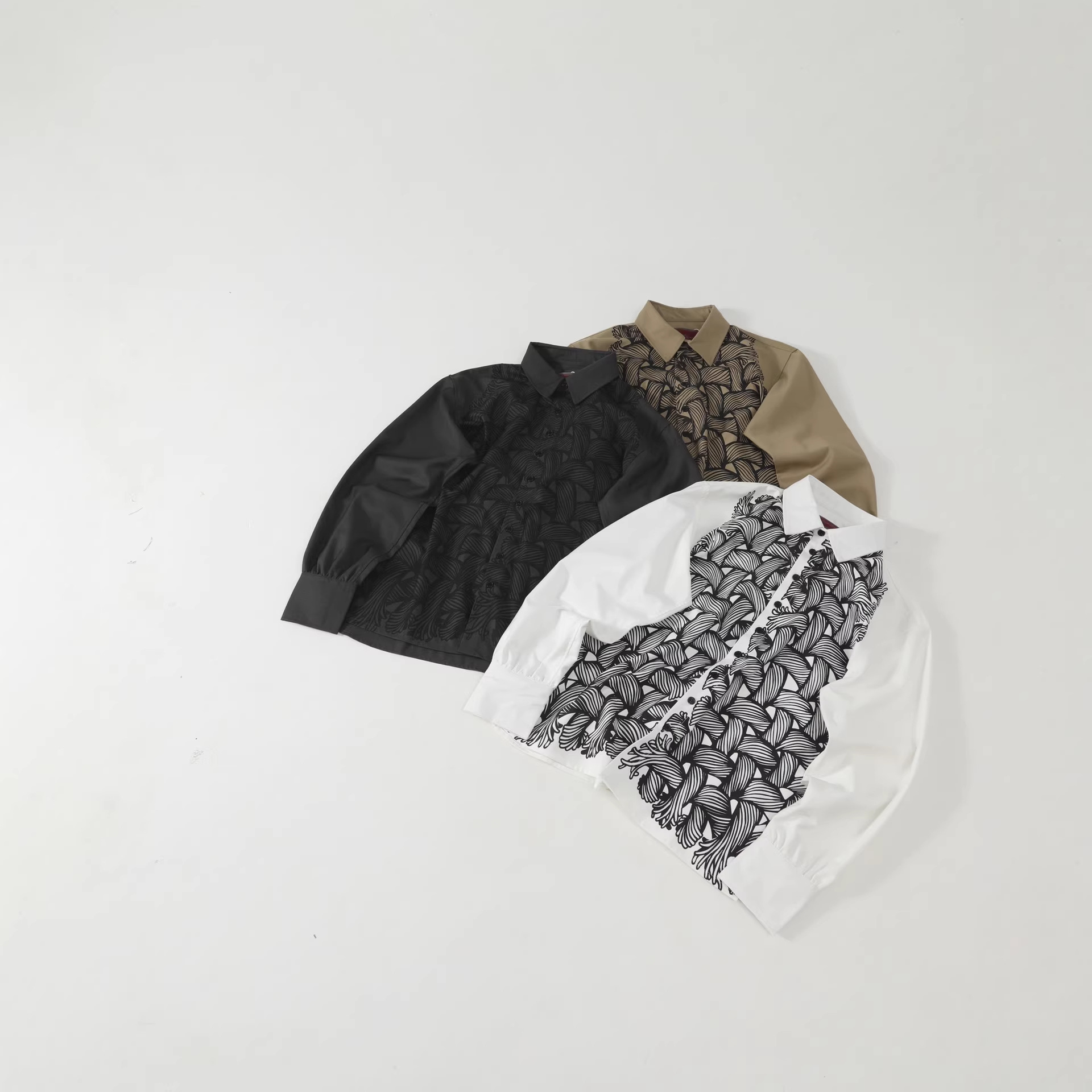 High-quality Knotted All-over Print Casual Trendy Versatile Shirt_voghion.com