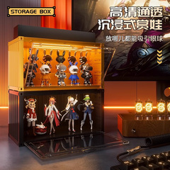 泡泡瑪特集裝箱發光展示盒收納娃娃手辦玩具盲盒公仔模型展示櫃