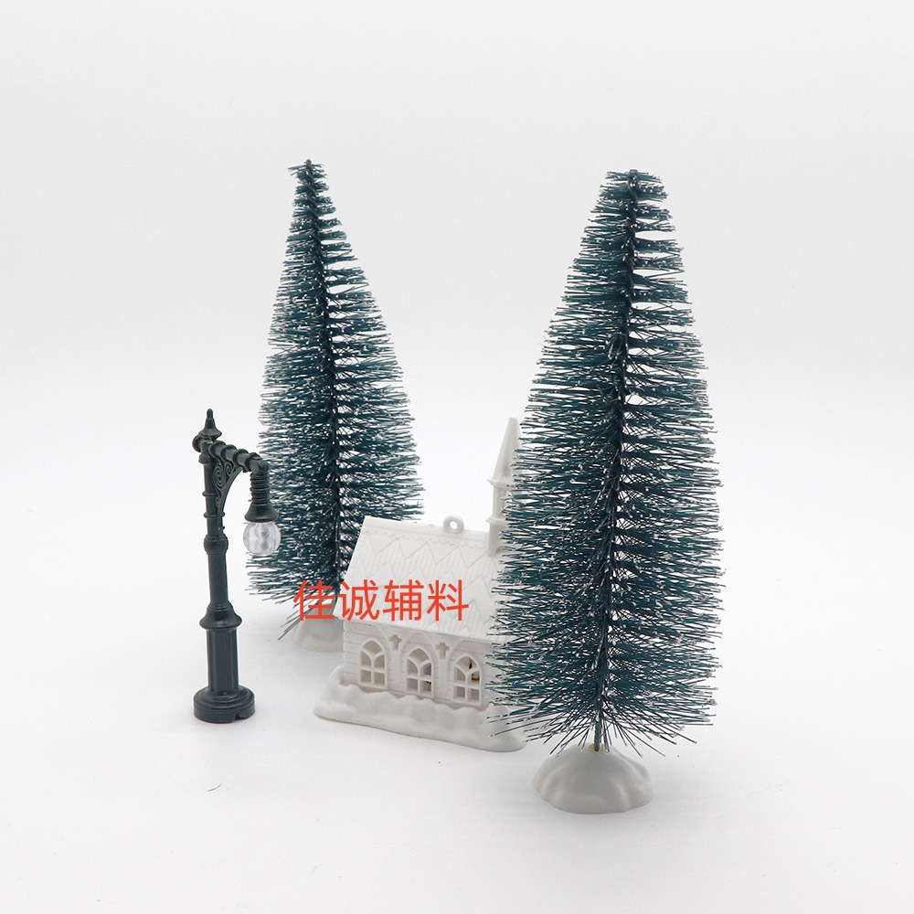 墨绿白底圣诞树 树 16CM.jpg