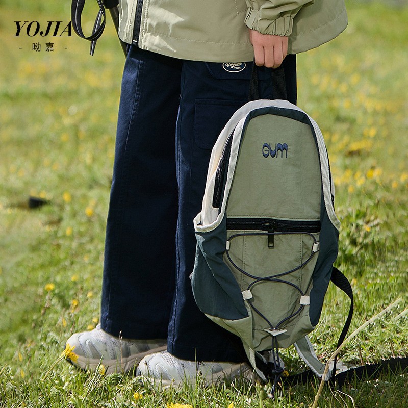 YOJIA女童工装裤春秋款2024新款宽松女孩休闲裤秋天薄款儿童裤子