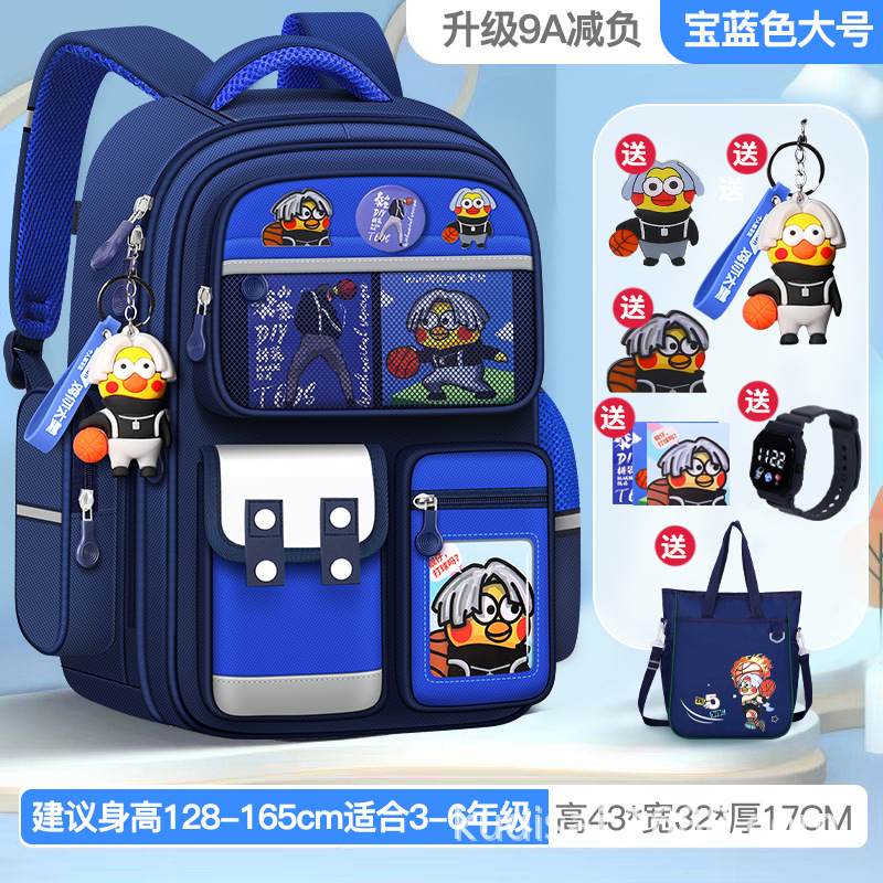 Mochila escolar de niñas estudiantes de primaria 123456 grados mochila de gran capacidad mochila de espalda de mujer seguridad reflectante