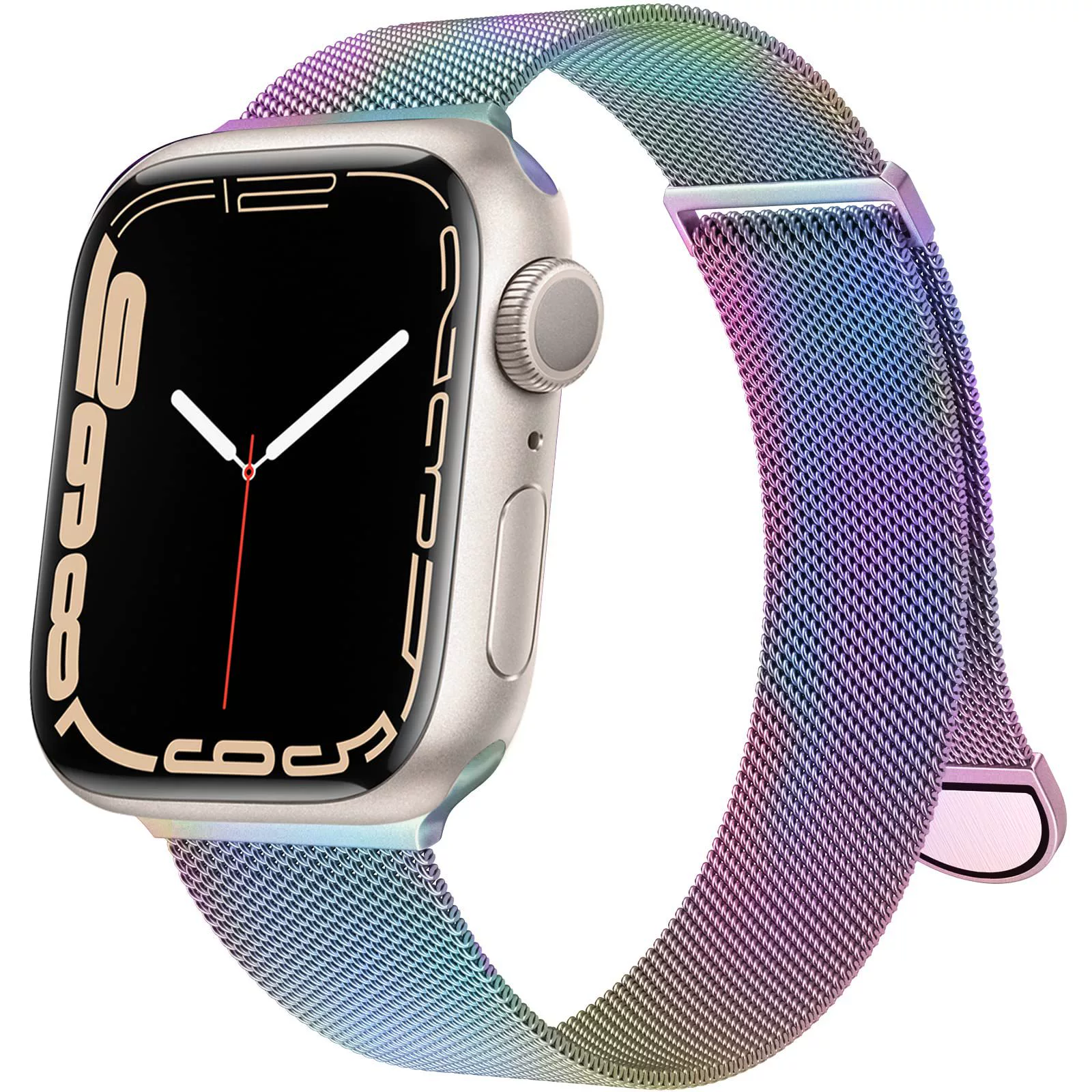Миланский магнитный зажим с петлей (Apple) совместимый с iWatch, нержавеющая сталь, полукруглая застежка, несколько цветов