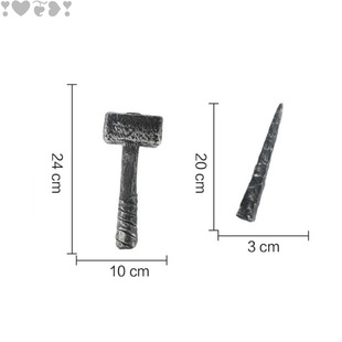 Simulated Plastic Props Halloween Ghost Festival Film and Television Torture Tools Weapons Simulated Hammer Nails Bar Dance Direct Sales