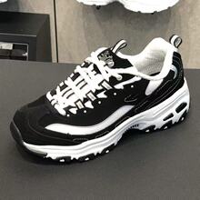 2025新款S标斯思凯奇女鞋经典休闲百搭黑白熊猫鞋增高运动老爹鞋