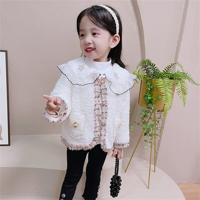 Кукла, теплая зимняя детская куртка, стиль Chanel, стиль Korean