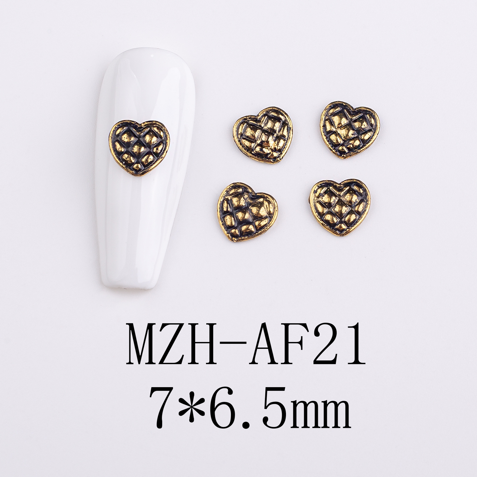10g Weight Nail Decoration Accessories Nail Supplies 1 Piece Quantity Alloy Material Halloween Festival Heart Shape Pattern Retro, Simple Style Style Halloween Retro Simple Style Heart Shape Alloy Nail Decoration Accessories 1 Piece 2