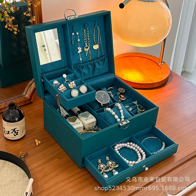 Storage system with diamond pattern, necklace, ring, storage box, accessory