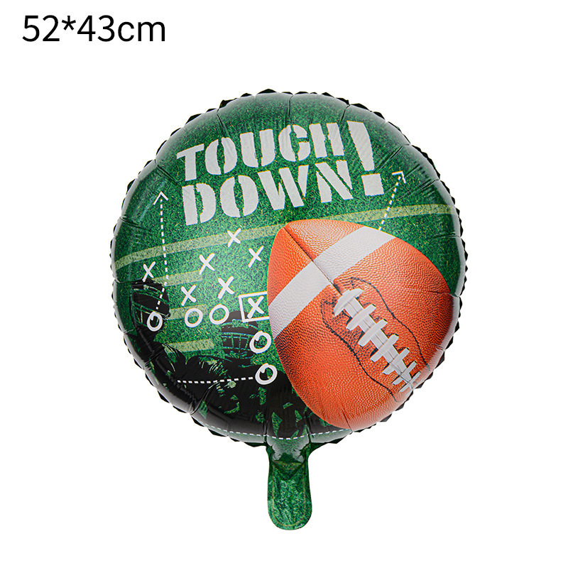 Globos de fútbol americano de 18 pulgadas, rugby, baloncesto, guantes de béisbol, decoraciones de globos de aluminio con temática deportiva de golf. image 15