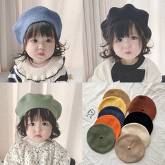 Ins Spring Korean Version Baby Cute Matchable Knitted Beanie Baby Pumpkin Knit Hat Princess Hat