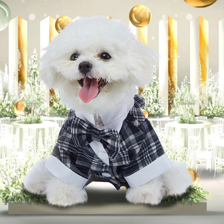 Polyester Dog Clothes Formal Shirts Ties Suits Pet Supplies For Christmas Weddings Top Sellers_voghion.com