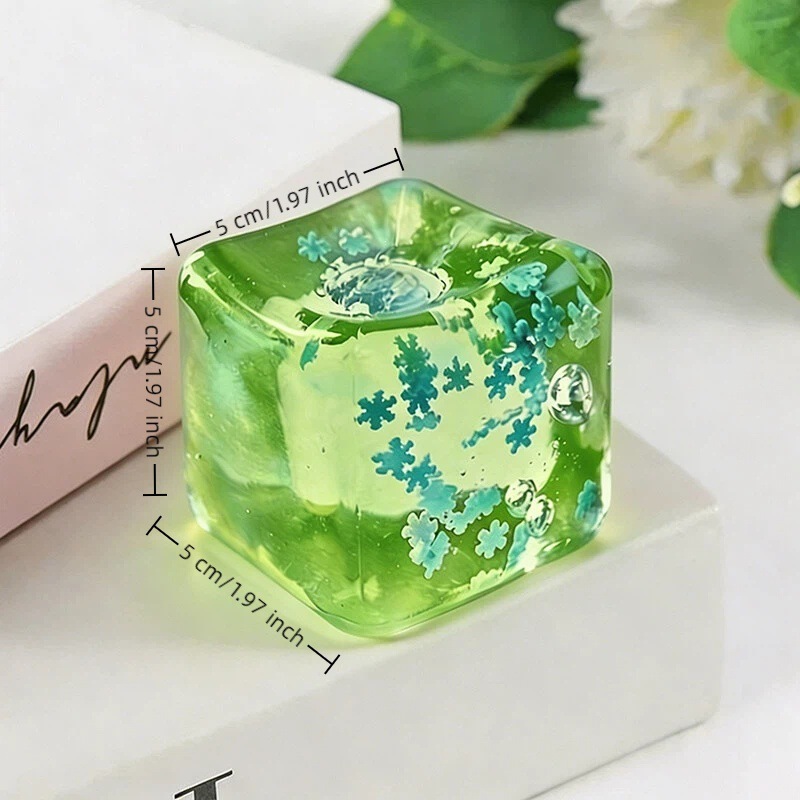 5cm snowflake ice cube-green