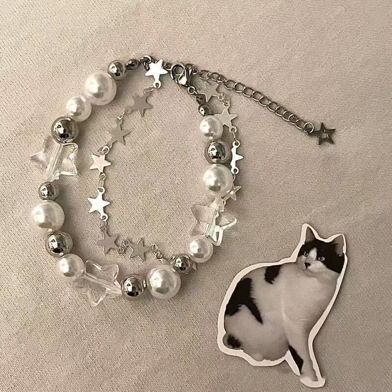Summer Sweet and Cool Heart Zircon Bracelet for Girls Ins Simple Niche Design Student Cut Out Heart-Shaped Bracelet Versatile