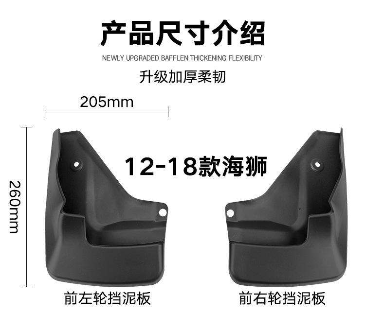 Suitable for Toyota Sea Lion Haice 2012-2018 foreign trade cross-border mudguard car tire mudguard skin tile