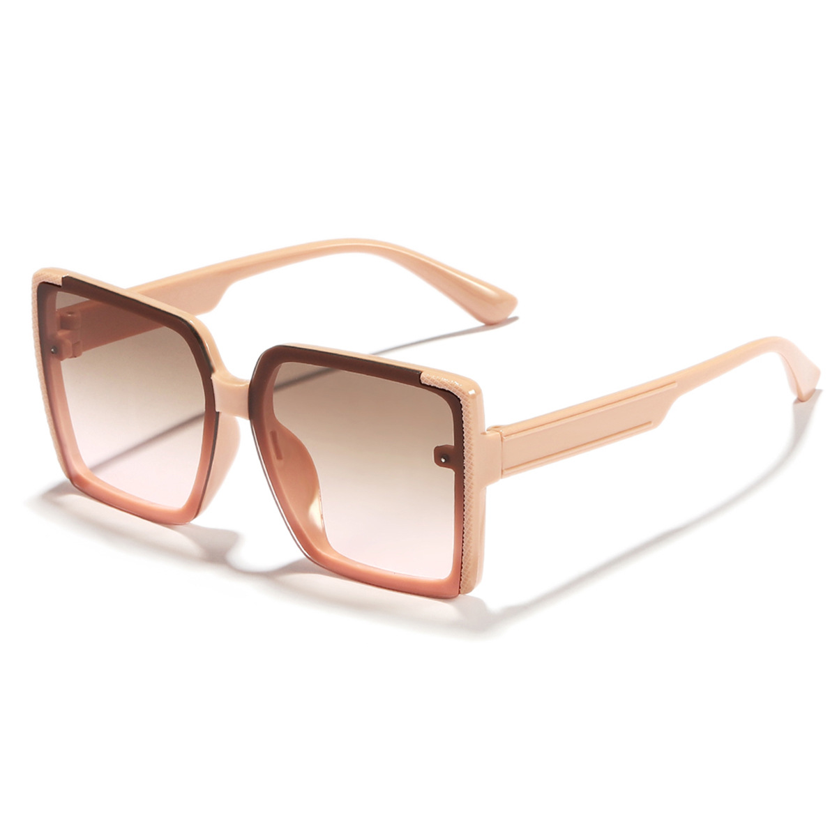 2024 nueva venta al por mayor estilo coreano elegante marco gafas de sol de las mujeres llanura cara mirada pequeña moda desgaste esencial gafas de sol