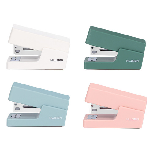 Deli News NS083 stapler set green pink white mini stapler small portable stapler