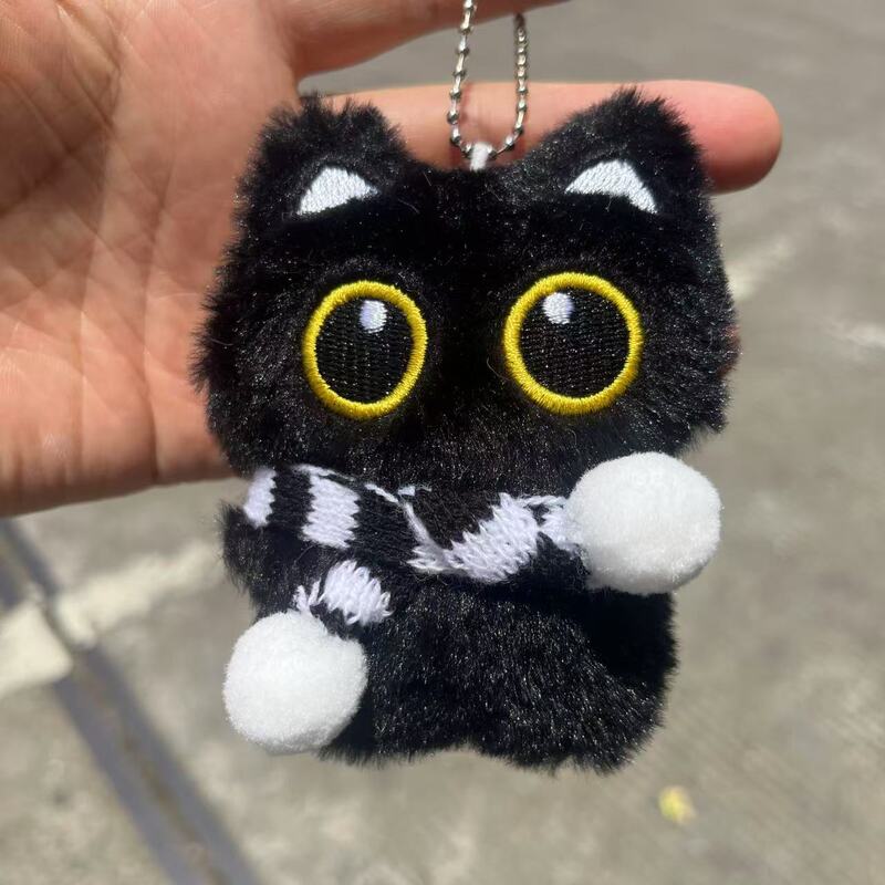 きしむ漫画猫家族ぬいぐるみキーホルダー小さな鼻猫ペンダントスクールバッグ人形ペンダントギフトトレンド|undefined