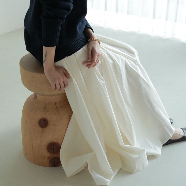 Qianshe Spring and Summer New Japanese Style Style Ins Fashionable Retro Umbrella-Shaped High-Waisted Skirt Comfortable Elegant Light Long Skirt Qianshe Spring and Summer New Japanese Style Style Ins Fashionable Retro Umbrella-Shaped High-Waisted Skirt Comfortable Elegant Light Long Skirt