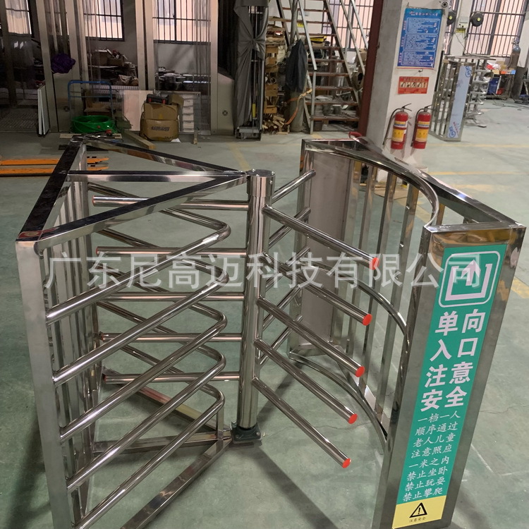 尼高迈供应小区不锈钢旋转门禁 体育馆单向入口机械转闸挡门 现货