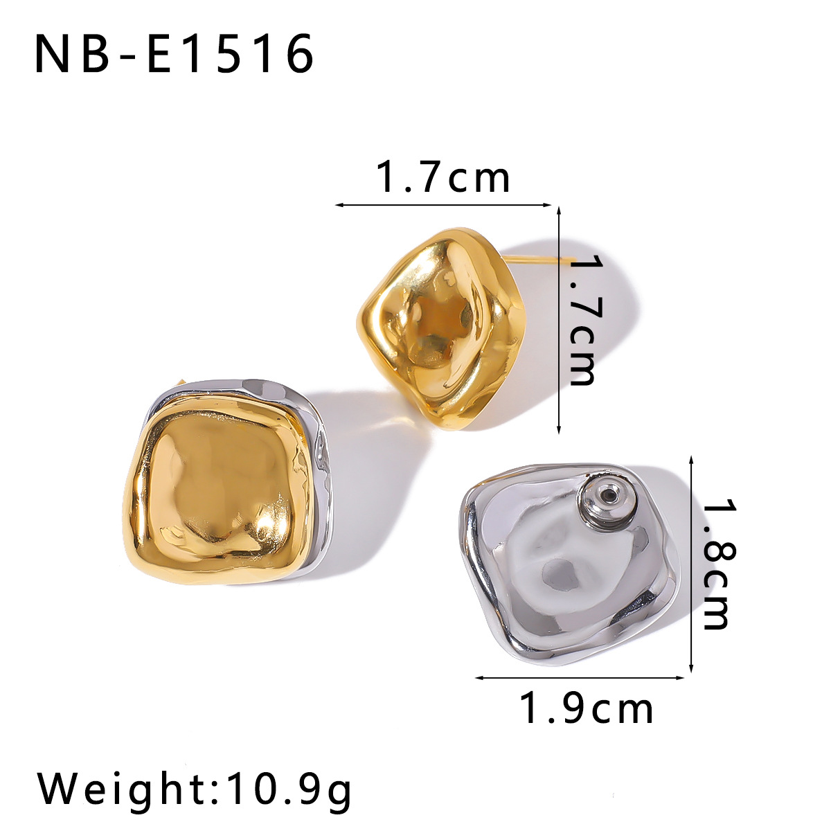 304 Stainless Steel Material PVD Coated Real Gold Plated Flower 304 Stainless Steel Casual Elegant Lady Waterproof Non Tarnish Ear Studs