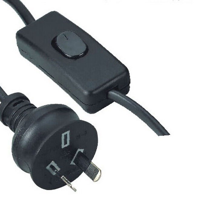 供应澳规两插303开关电源延长线  二插开关电源线SAA认证0.75平方