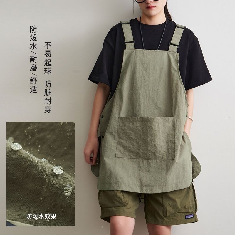 新しい作業着エプロン韓国風撥水男性と女性のスモックキッチンホームコーヒーショップ作業服印刷可能な卸売|undefined