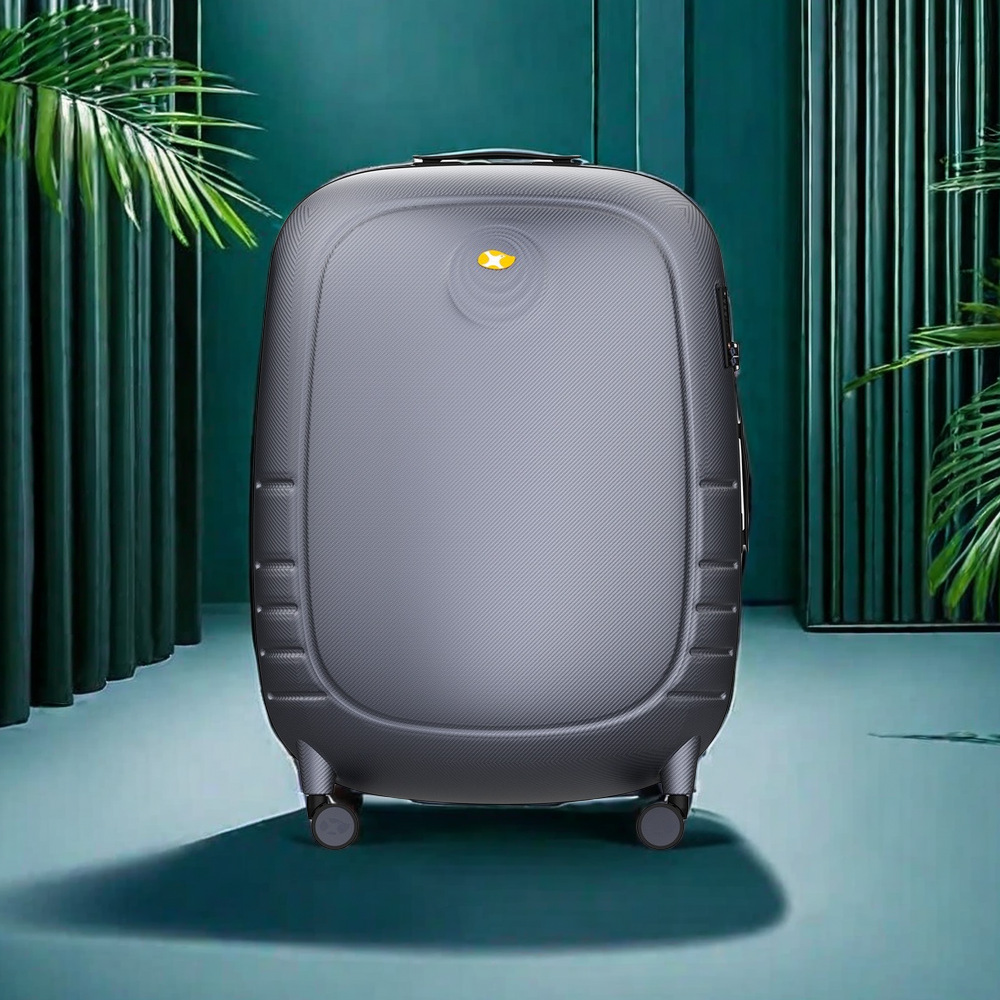 Vali nhựa PC bề mặt mờ chống xước 20 inch cabin chống va đập êm ái — Màu bạc