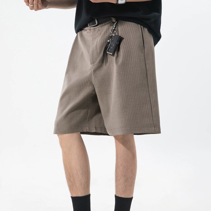 Japanese-style retro striped shorts and trousers for men, summer thin casual loose versatile simple straight five-point shorts Japanese-style retro striped shorts and trousers for men, summer thin casual loose versatile simple straight five-point shorts