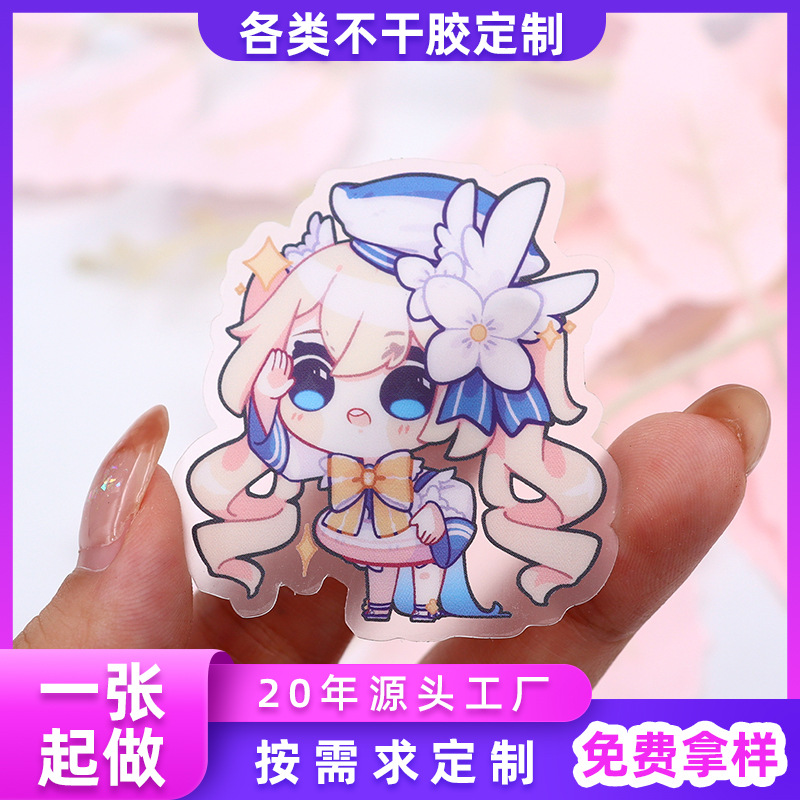 Cross-Border Exclusive Supply of Cartoon-Shaped Full-Cut Stickers, Adhesive Full-Wrap Logo Stickers for Journals and Luggage, Pvc Stickers Wholesale