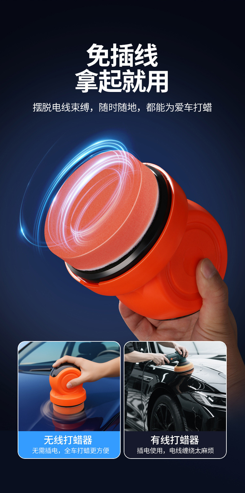 Direct Supply from the Source Manufacturer, Multi-Purpose Electric Polishing Kit for Car and Home Use, for Cleaning, De-Icing, and Waxing